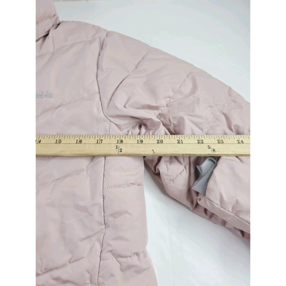 Columbia Full-Zip Puffer Coat Jacket Light Pink Women's Size M No Hood - Picture 6 of 8
